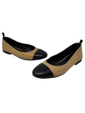 Massimo Dutti 2-tone leather ballet flats EU37